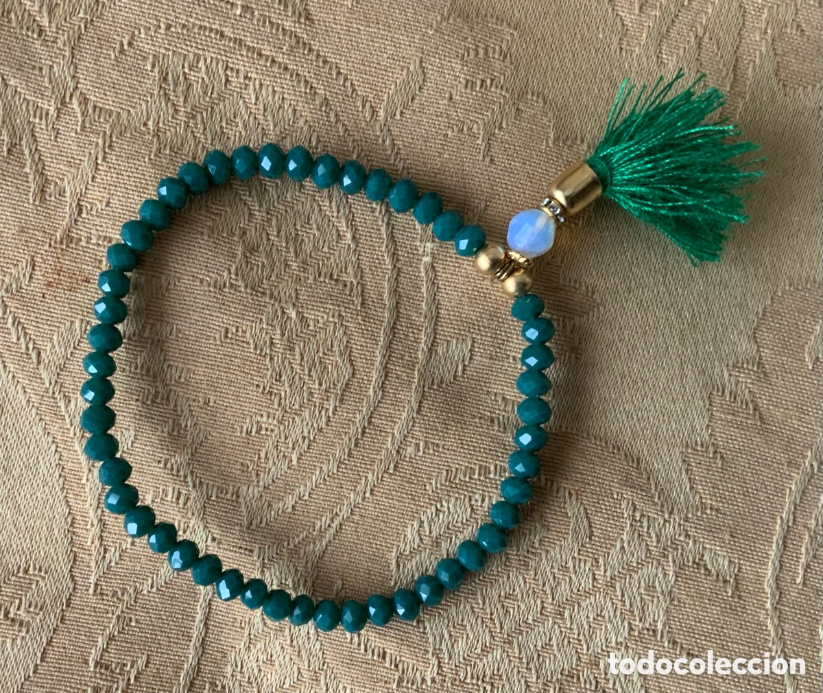 Vintage: PULSERA CRISTALES VERDES - Foto 3