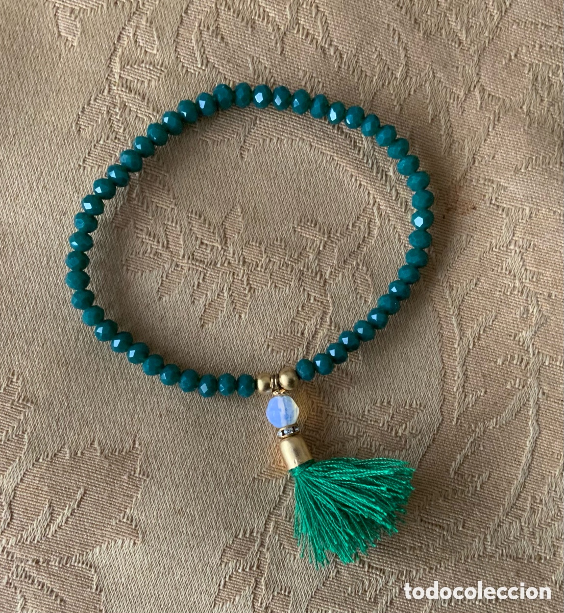 Vintage: PULSERA CRISTALES VERDES - Foto 4