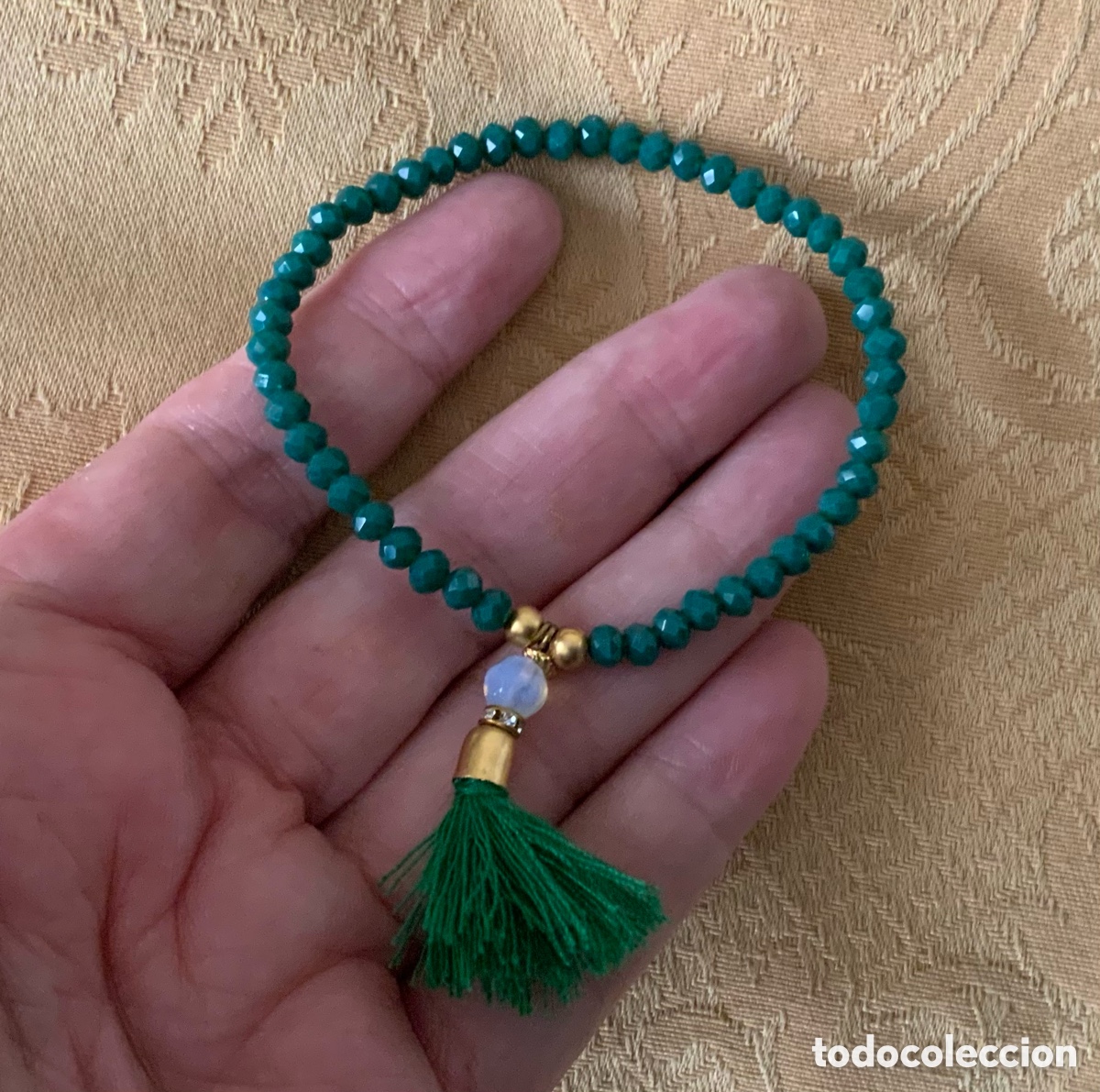 Vintage: PULSERA CRISTALES VERDES - Foto 5