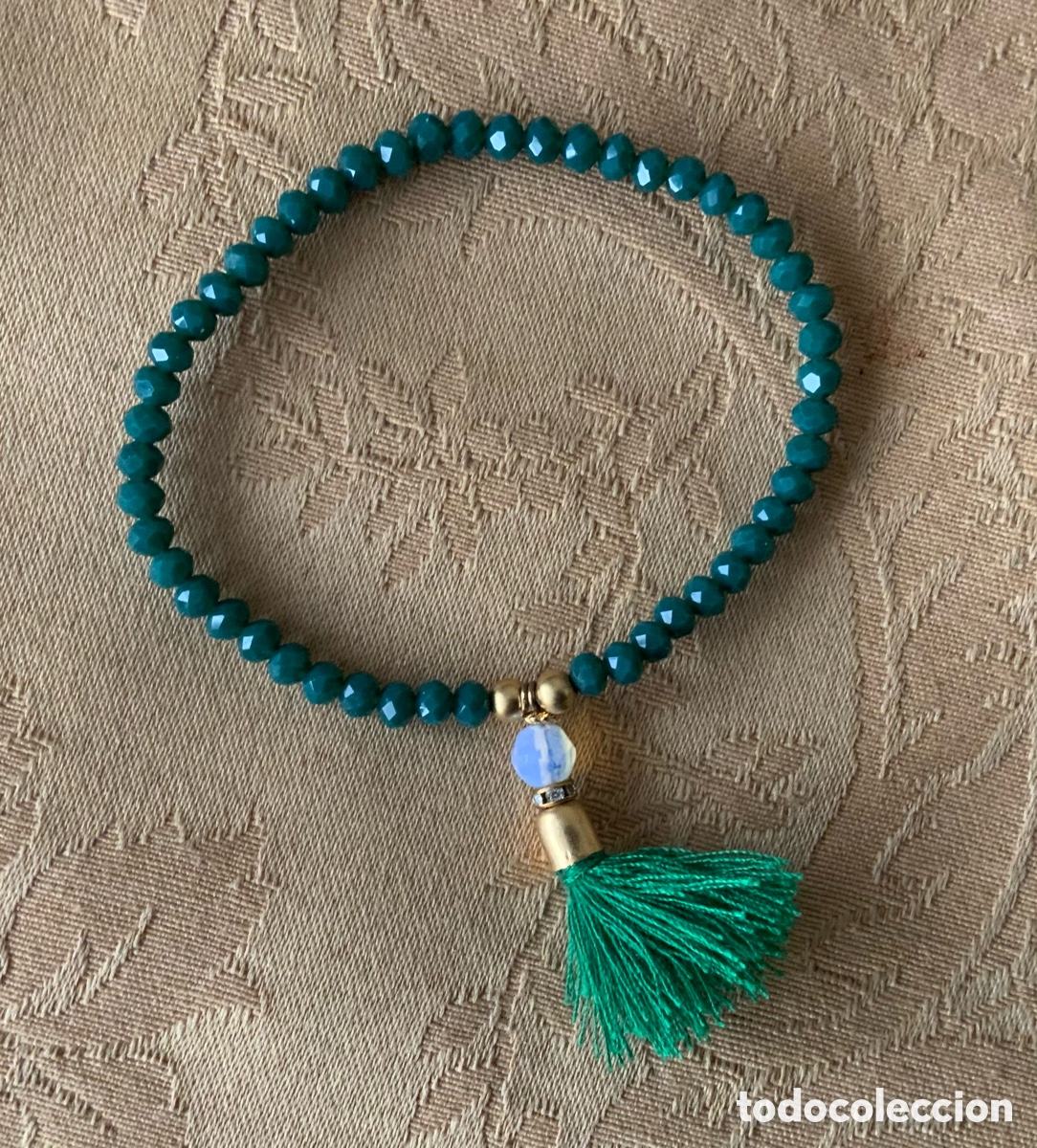 Vintage: PULSERA CRISTALES VERDES