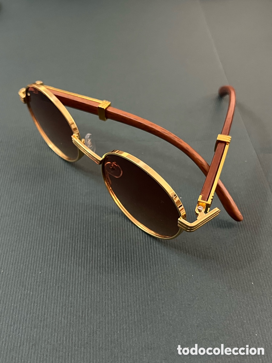 Vintage: ✅ Gafas de sol ovaladas doradas y marrones