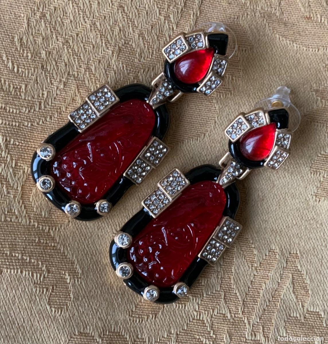 Vintage: PENDIENTES LARGOS MONET FIRMADOS - Foto 3