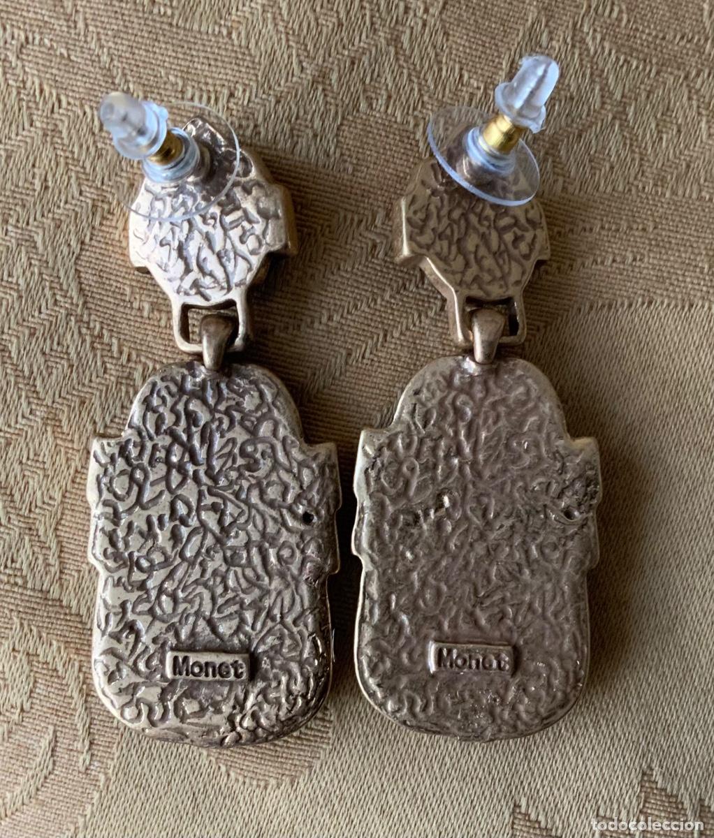 Vintage: PENDIENTES LARGOS MONET FIRMADOS - Foto 4
