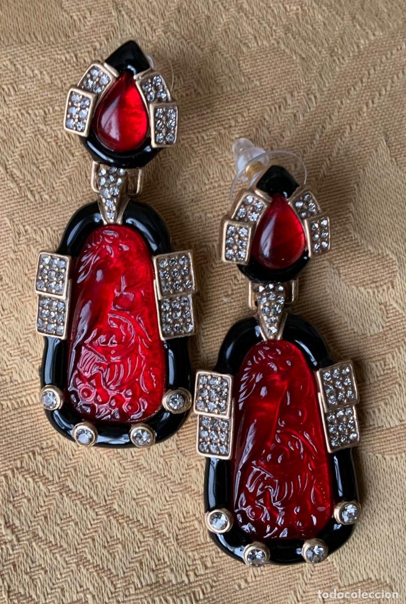 Vintage: PENDIENTES LARGOS MONET FIRMADOS - Foto 6