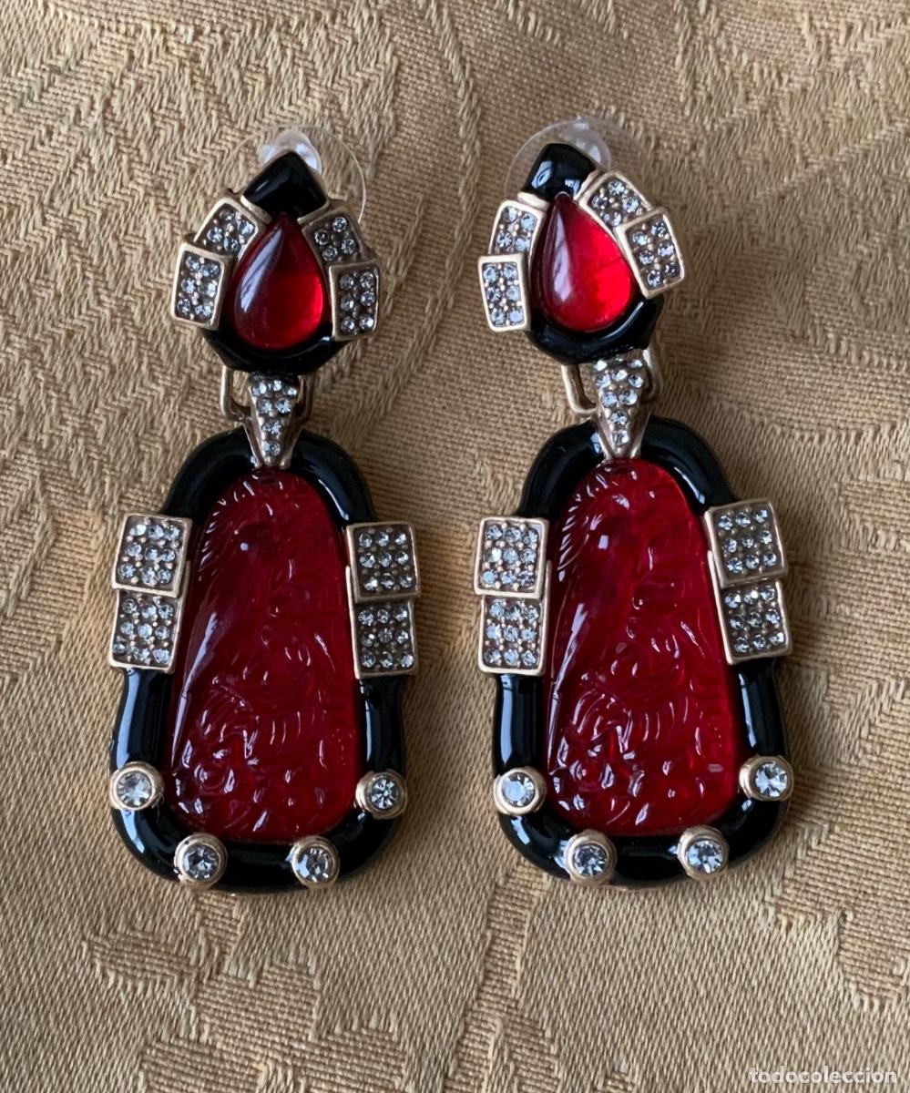 Vintage: PENDIENTES LARGOS MONET FIRMADOS - Foto 8