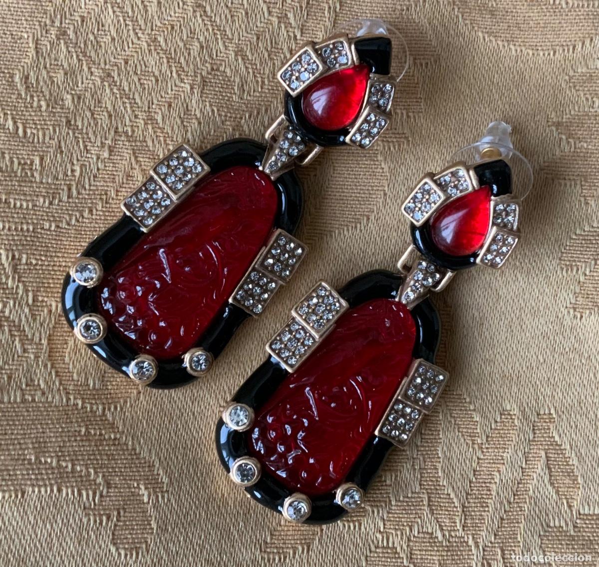 Vintage: PENDIENTES LARGOS MONET FIRMADOS - Foto 9