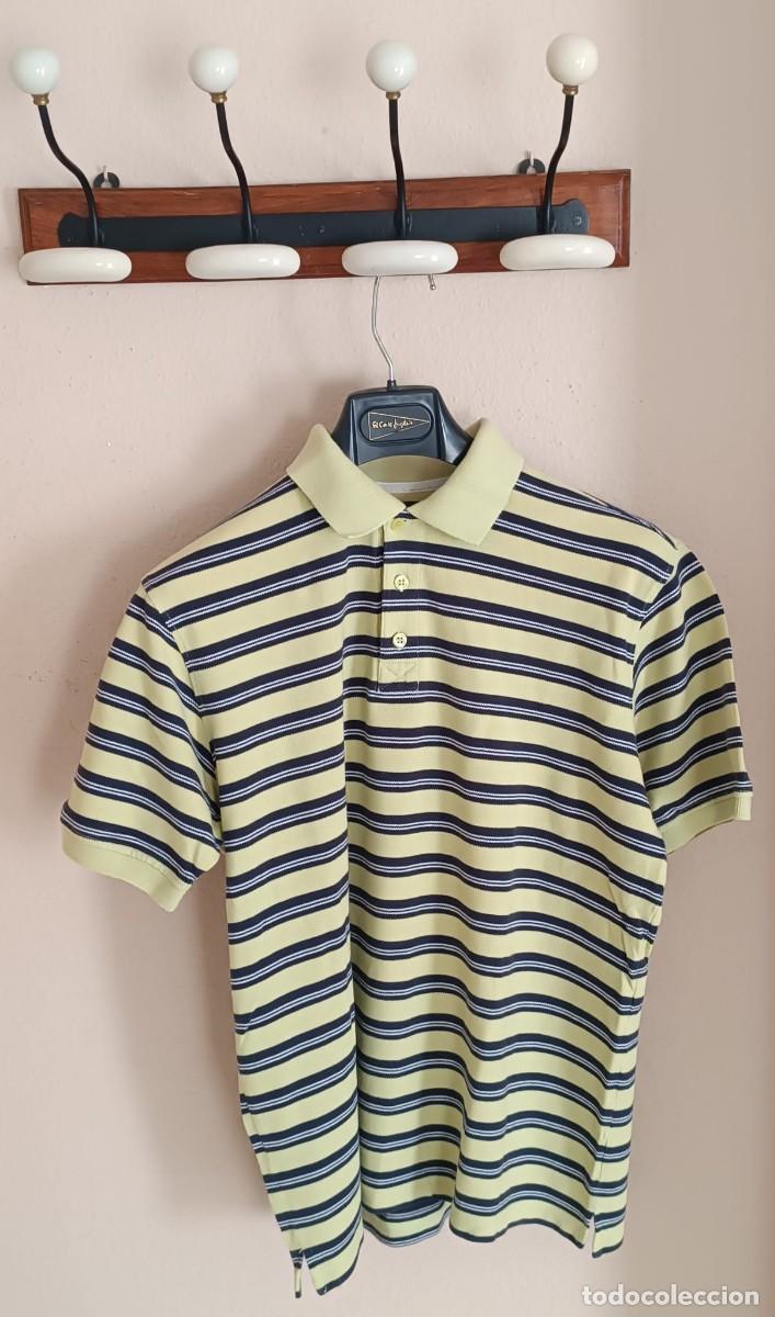 Vintage: Polo verde Easy Wear a rayas (Talla L / 4). Estado impecable.