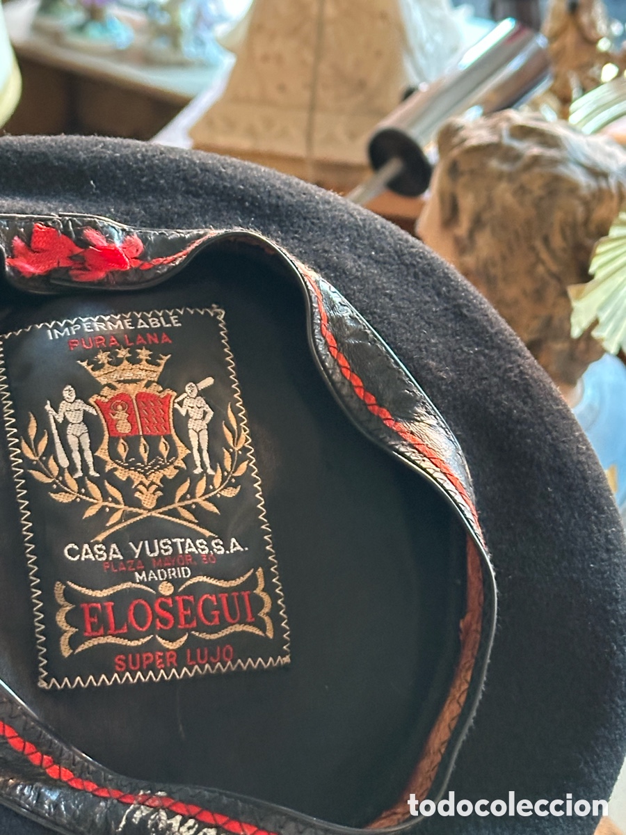 Vintage: Casa Yustas - Elosegui S&uacute;per Lujo - Boina impermeable - Pura lana. Gorro gorra sombrero