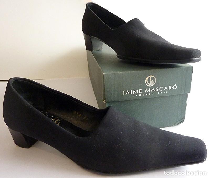Vintage: ZAPATOS DE MUJER - LICRA COLOR NEGRO - MARCA: JAIME MASCAR&Oacute; - TALLA 36