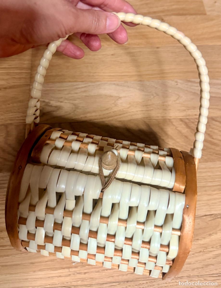 Vintage: Bolso vintage a&ntilde;os 50-70 trenzado