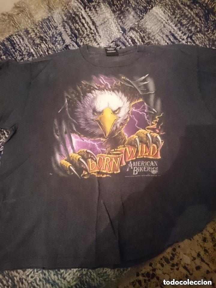Vintage: CAMISETA ORIGINAL A&Ntilde;OS 90 - BORN WIL - AMERICAN BIKER