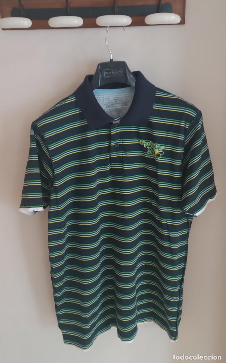 Vintage: Polo Green Coast (El Corte Ingl&eacute;s) Surf &rdquo;Orange 92&rdquo; Multicolor. Talla 5 / XL.