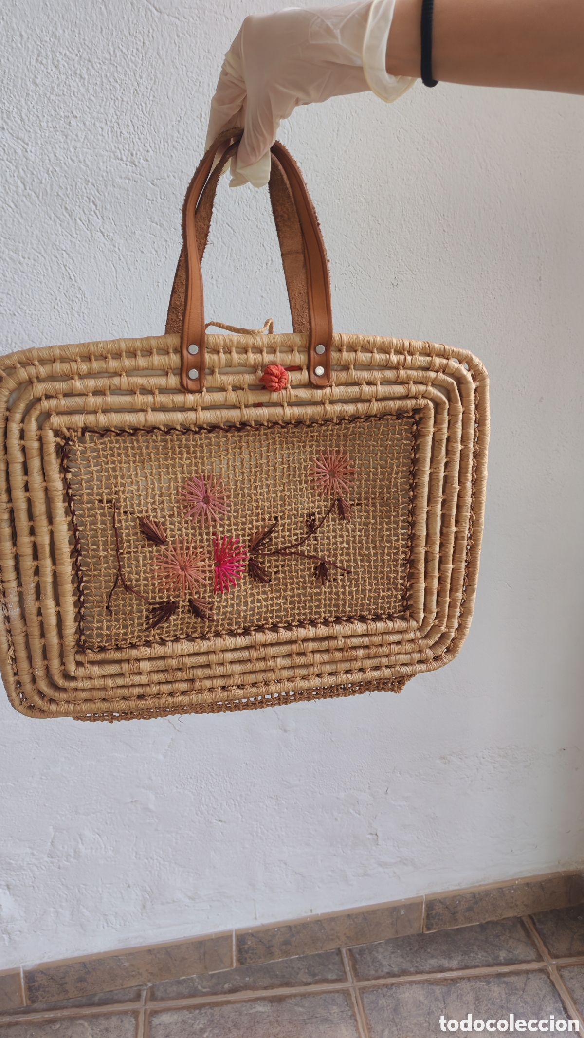 Vintage: Bolso vintage bordado - Foto 4