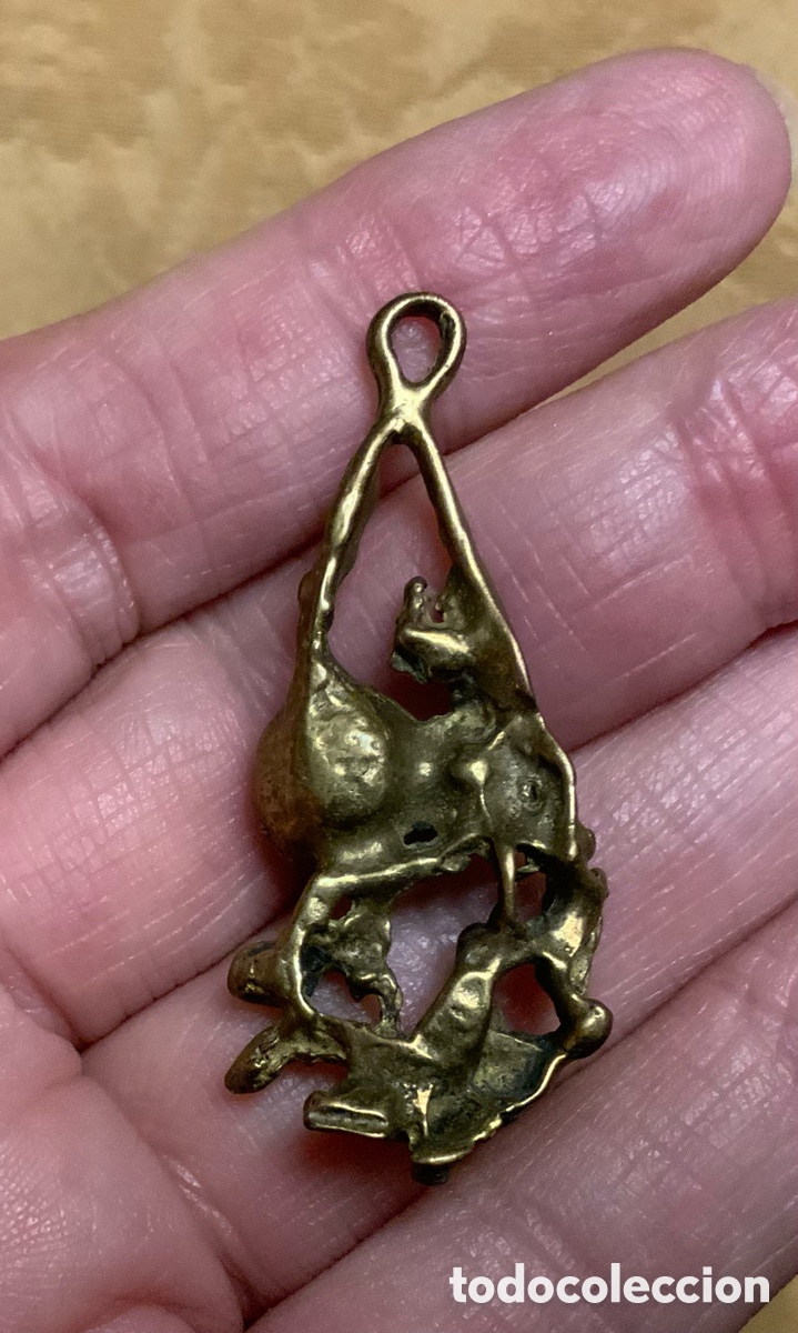 Vintage: COLGANTE DE BRONCE HECHO A MANO - Foto 3