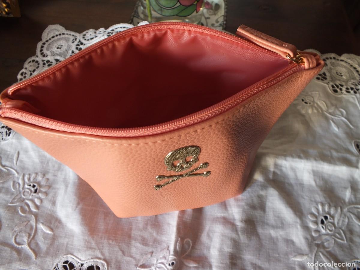 Vintage: BOLSA ASEO NECESER CON CREMALLERA EN ROSA SALM&Oacute;N SIN USO