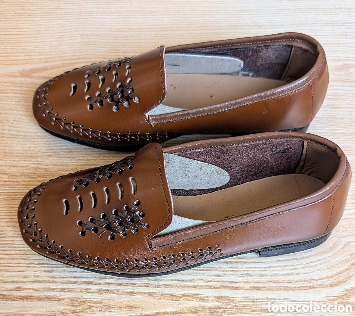 Vintage: Mocasines Huarache Vintage de Artesan&iacute;a Espa&ntilde;ola &ndash; Talla 28 - Made in Spain &ndash; Cuero Aut&eacute;ntico &ndash; A&ntilde;os