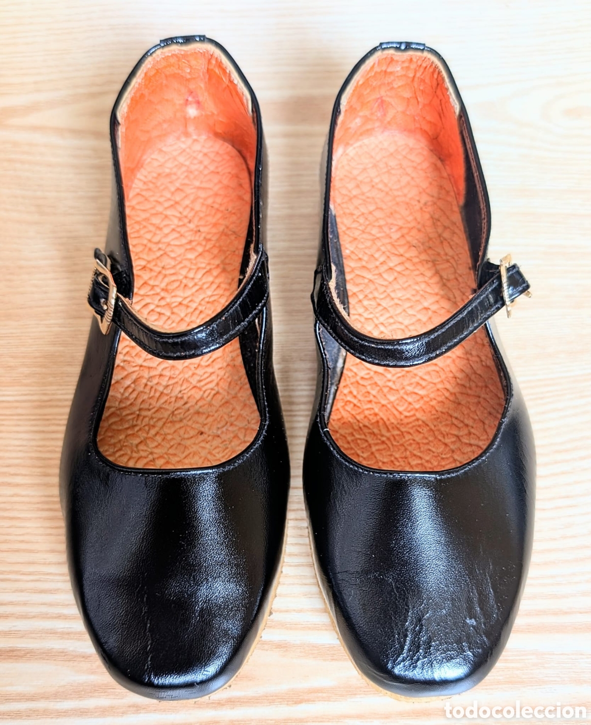 Vintage: Zapatos Merceditas Talla 24 (Mary Jane) Vintage para Ni&ntilde;a &ndash; Made in Spain &ndash; Cuero Genuino &ndash; A&ntilde;os 60