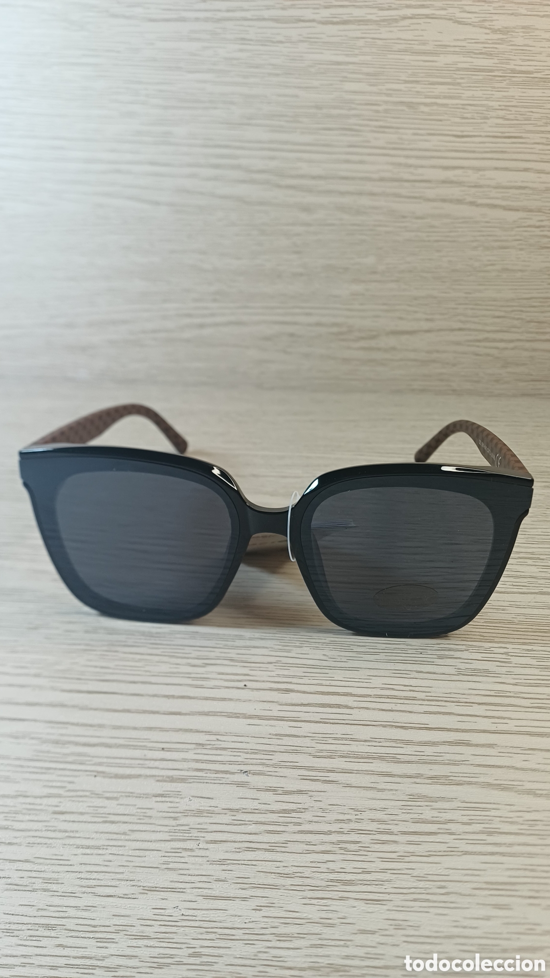Vintage: Gafas Negras Patas marr&oacute;n Unisex