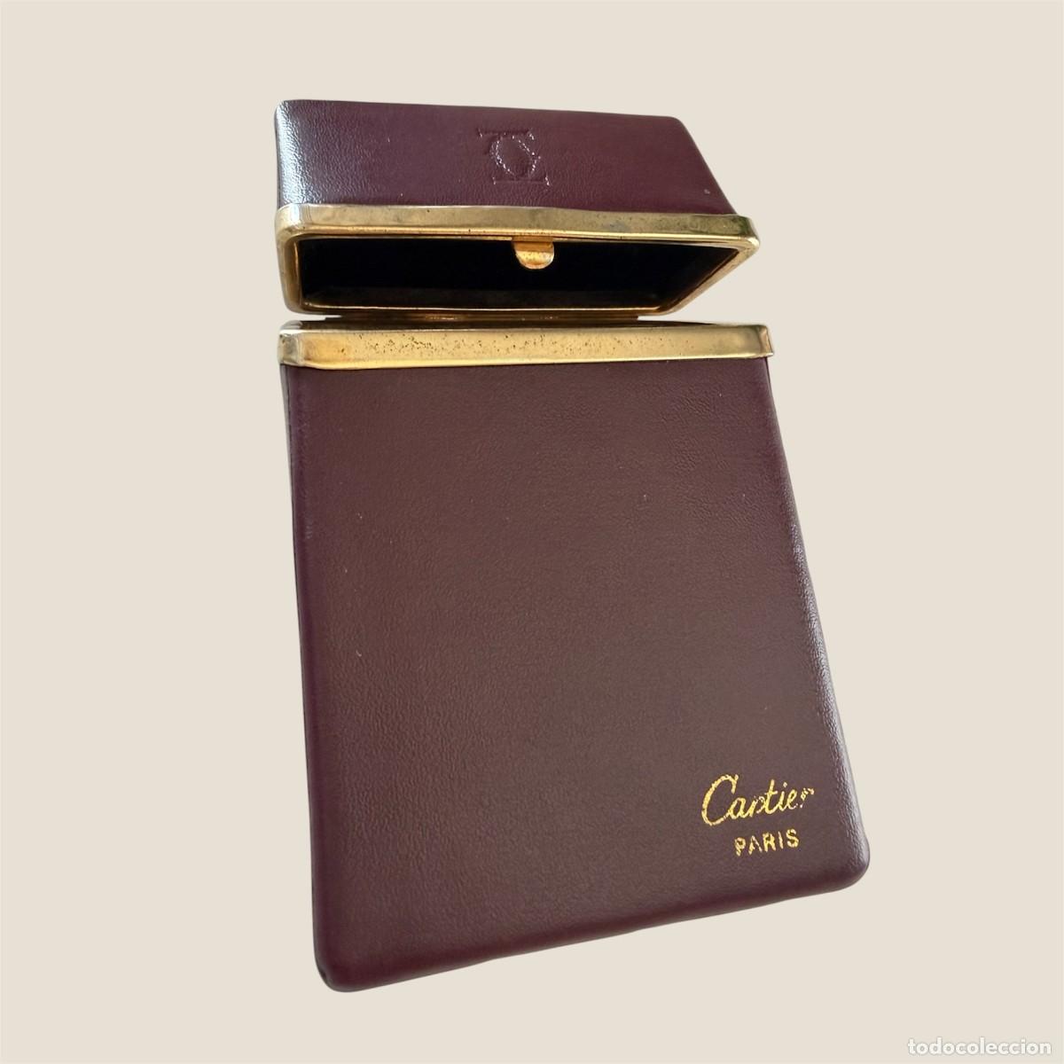 Vintage: Cartier Paris Porta Cigarrillos Vintage 1980s Piel Burdeos Original Muy Raro