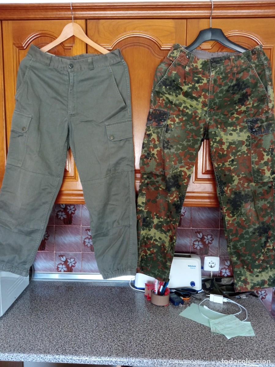 Vintage: Lote de pantalones militares vintage - Flecktarn del Ej&eacute;rcito Alem&aacute;n y F1 del Ej&eacute;rcito Franc&eacute;s