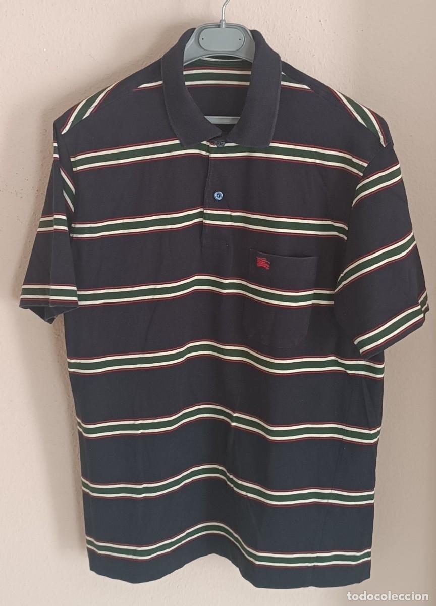 Vintage: Polo Thomas Burberry Vintage a Rayas. Talla L.