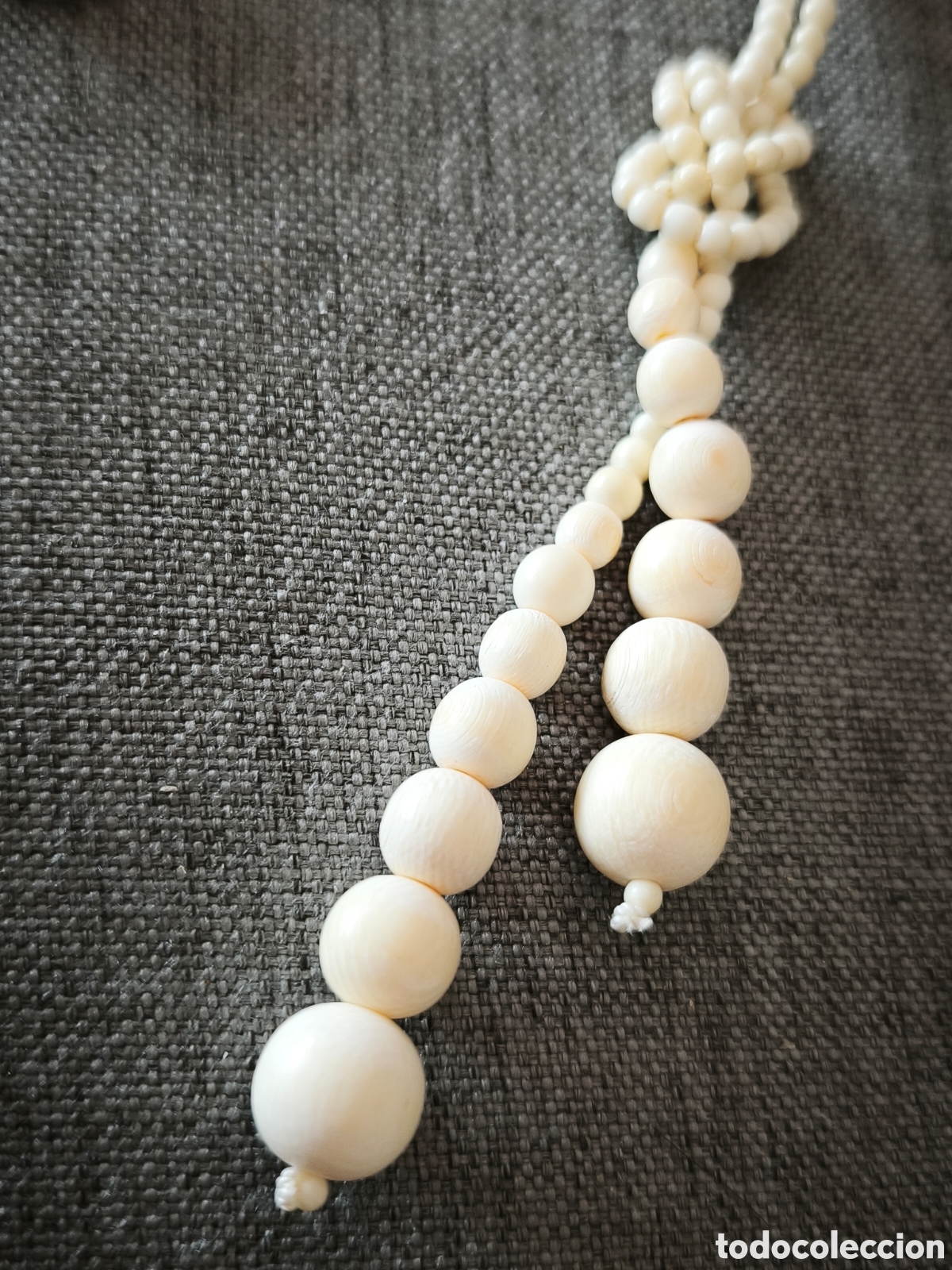 Vintage: COLLAR DE MARFIL A&Ntilde;OS 50