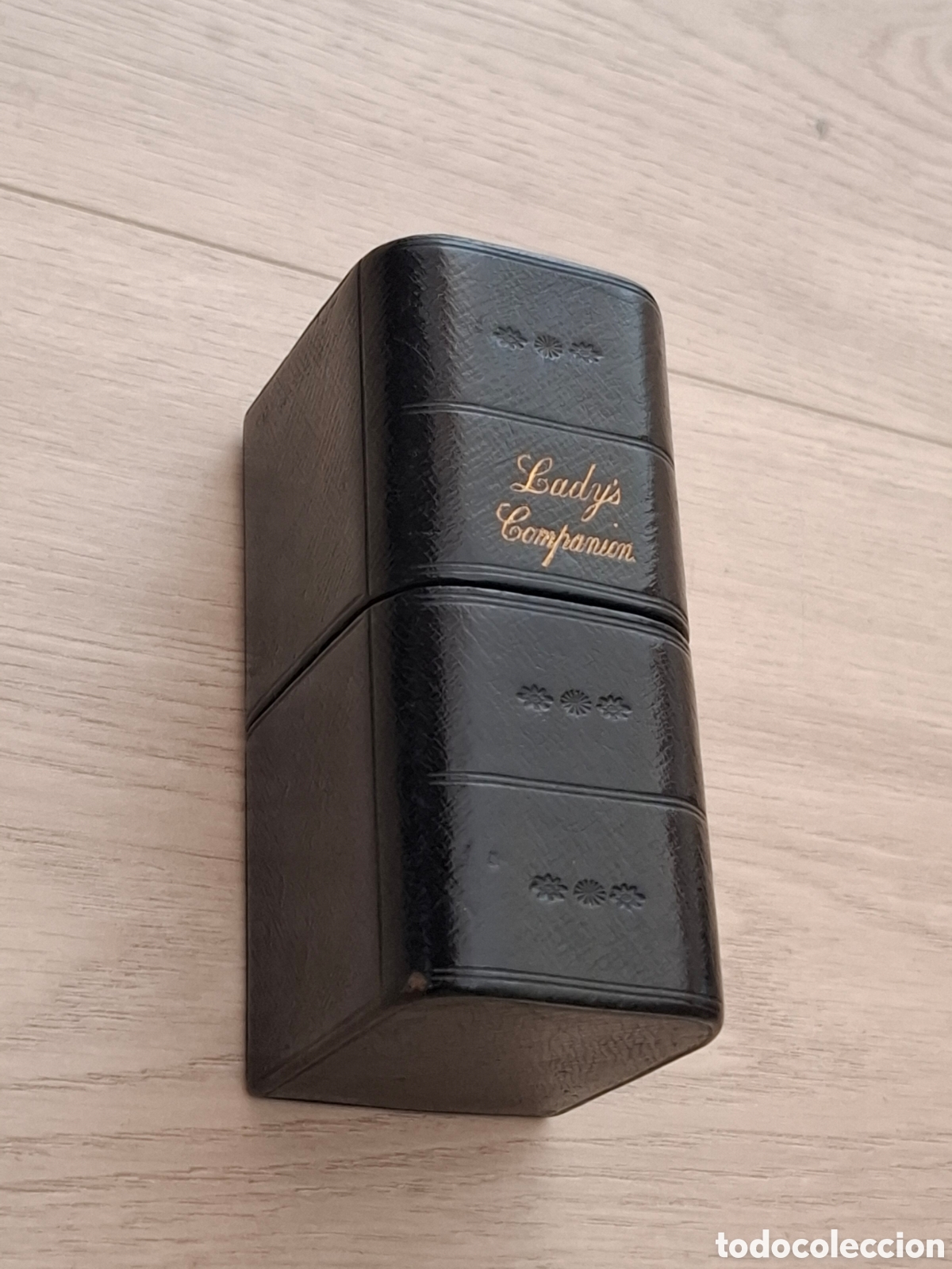 Vintage: Estuche de viaje para se&ntilde;ora en piel y terciopelo, Lady&acute;s Companion, 1894 parece un libro