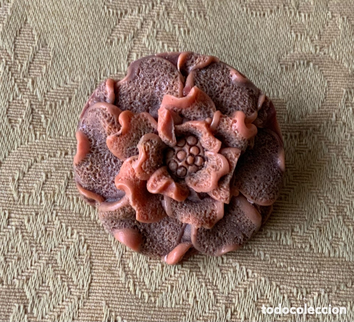 Vintage: ANTIGUO BROCHE FLOR DE BAQUELITA - Foto 2
