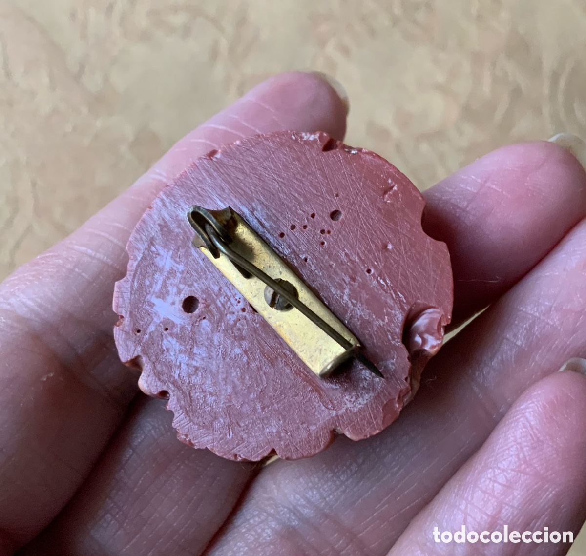 Vintage: ANTIGUO BROCHE FLOR DE BAQUELITA - Foto 4
