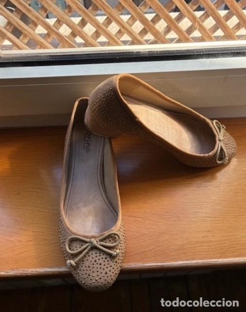 Vintage: Zapatos planos Corina beige/dorado mujer