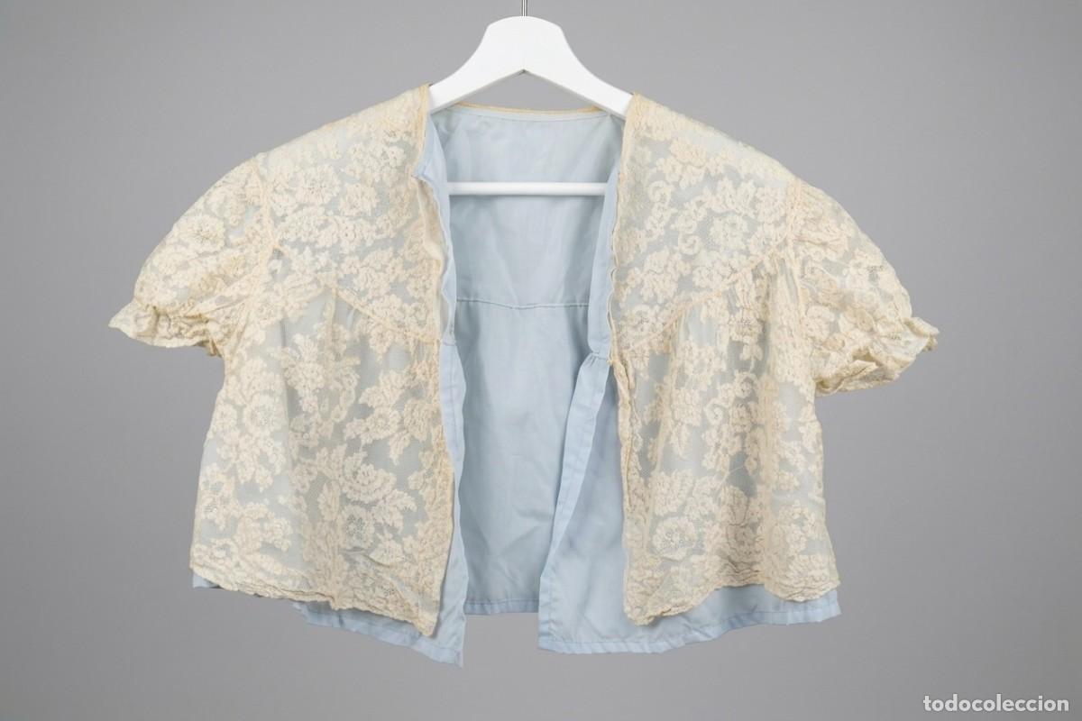 Vintage: Chaquetilla de lencer&iacute;a vintage en encaje blanco &ndash; Cubre hombros para camis&oacute;n &ndash; A&ntilde;os 50-60