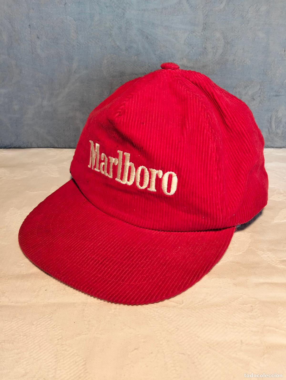 Vintage: Gorra vintage a&ntilde;os 90 roja Marlboro pana