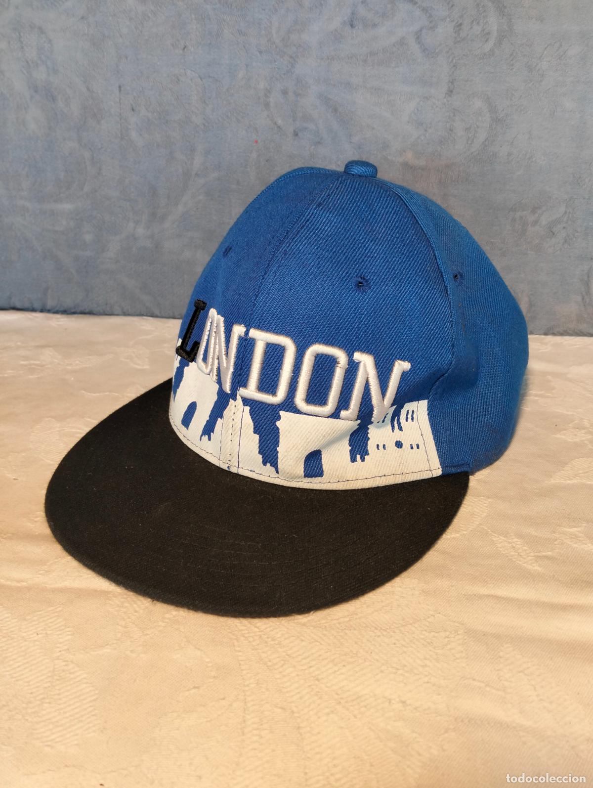 Vintage: Gorra vintage a&ntilde;os 90 azul negro london skyline uk