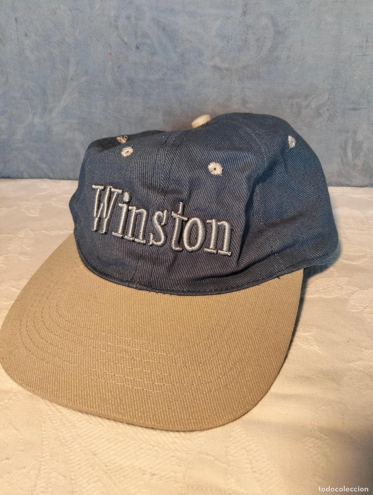 Vintage: Gorra vintage a&ntilde;os 90 azul gris Winston