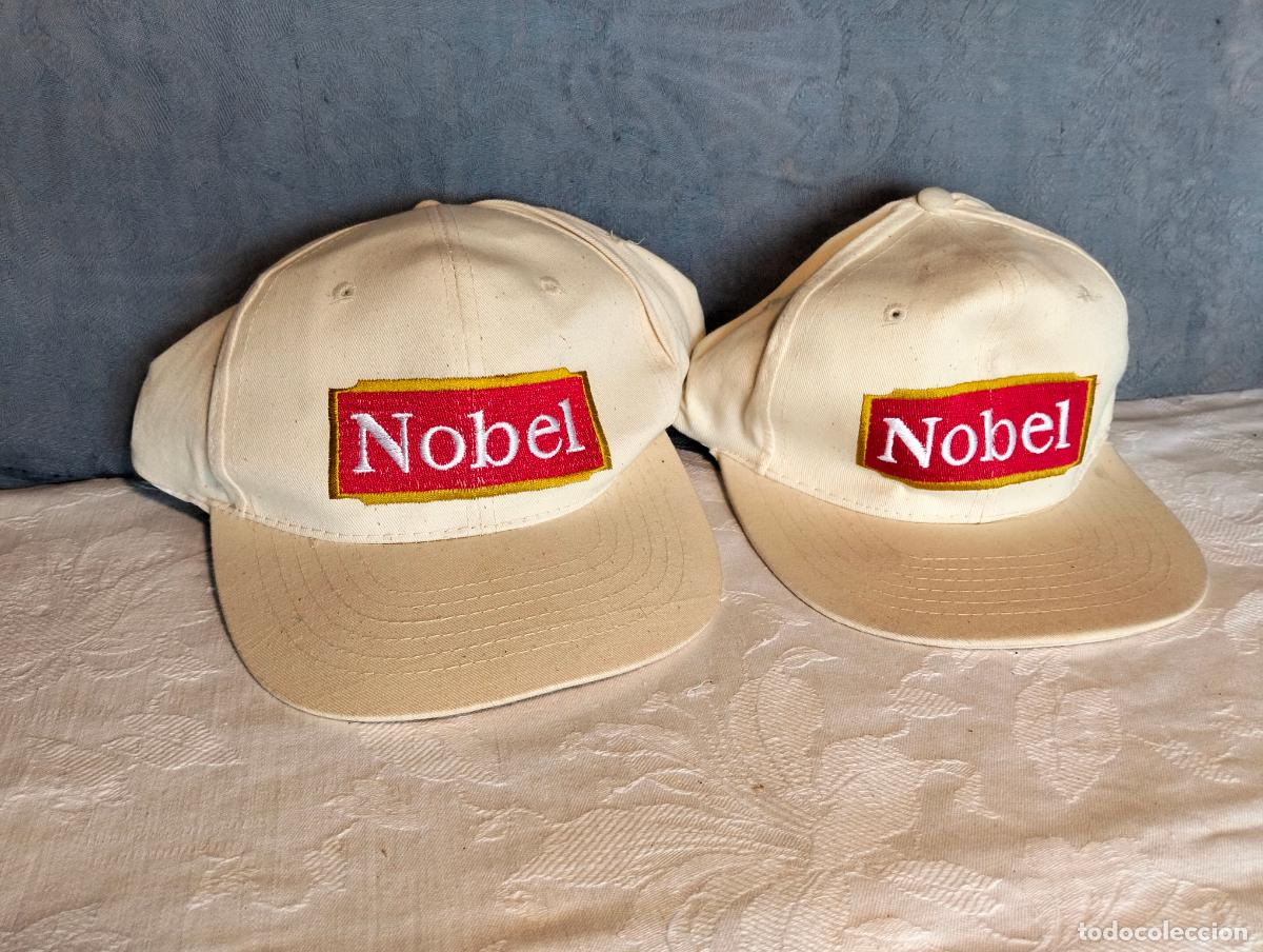Vintage: Gorras vintage a&ntilde;os 90 blanco beige Nobel