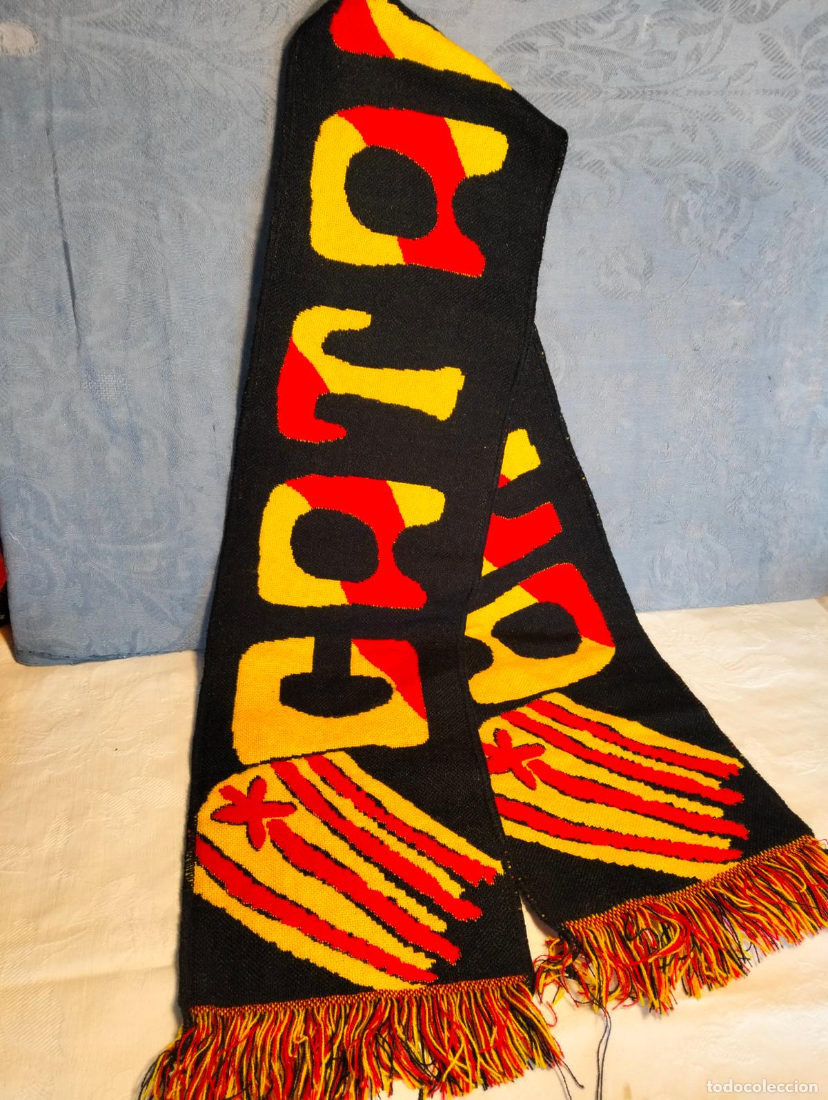 Vintage: Bufanda vintage a&ntilde;os 90 negro amarillo rojo bandera independencia Catalunya