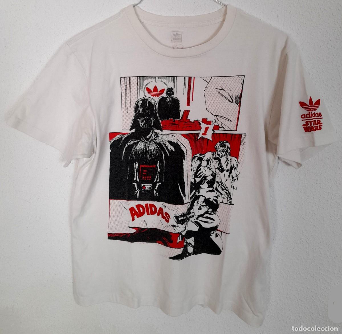 Vintage: Camiseta vintage retro Adidas Star Wars Talla L Darth Vader Han Solo Lucas Film