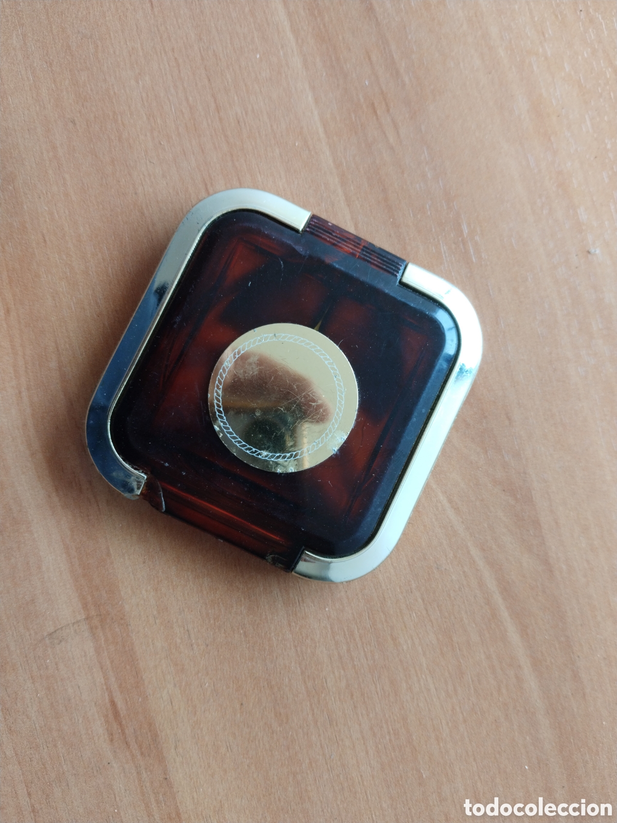 Vintage: Polvera de bolso con espejo en la tapa y en el fondo