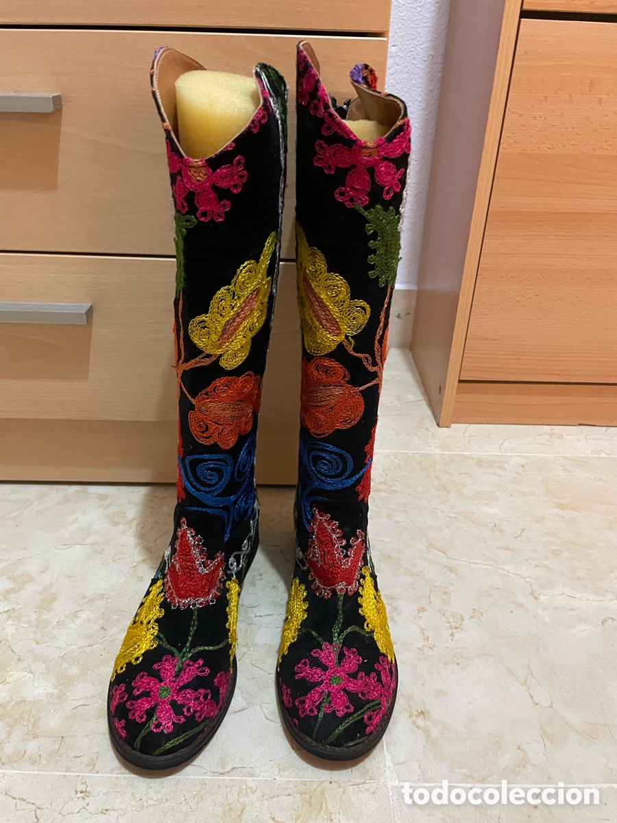 Vintage: Botas vintage bordadas a mano - Foto 6