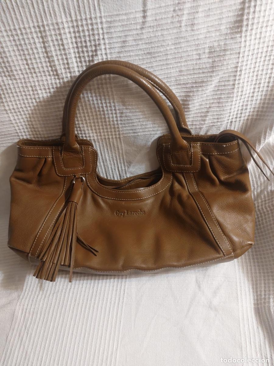 Vintage: BOLSO PIEL MARRON GUY LAROCHE