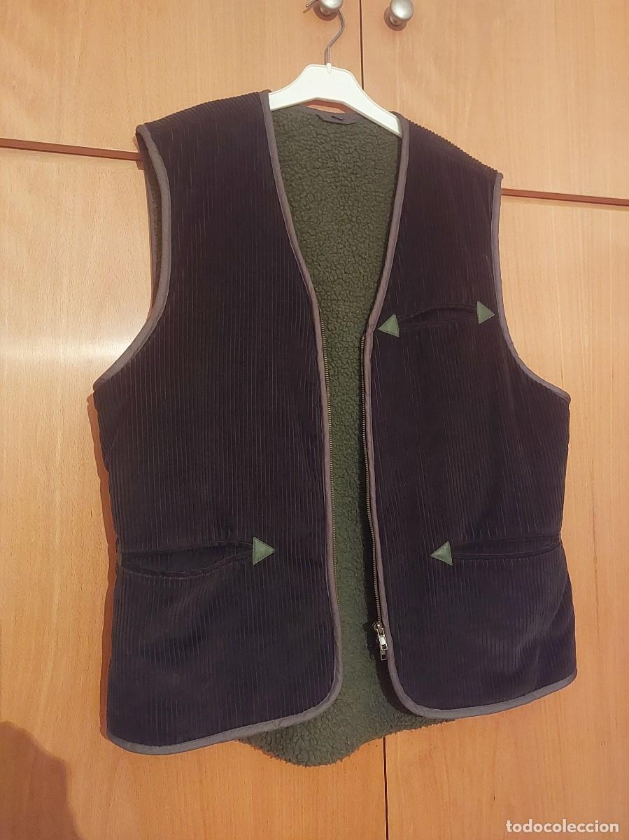 Vintage: CHALECO HOMBRE VERDE FORRO PELO