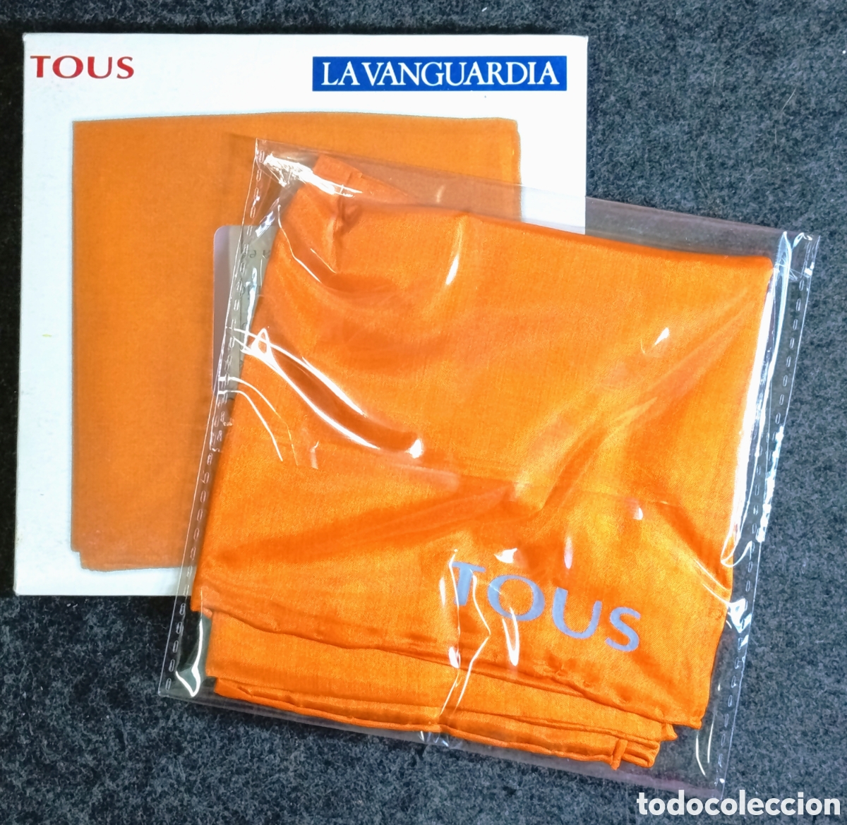 Vintage: Pa&ntilde;uelo Tous 100% seda color naranja, edici&oacute;n limitada exclusiva para la vanguardia 2014, nuevo