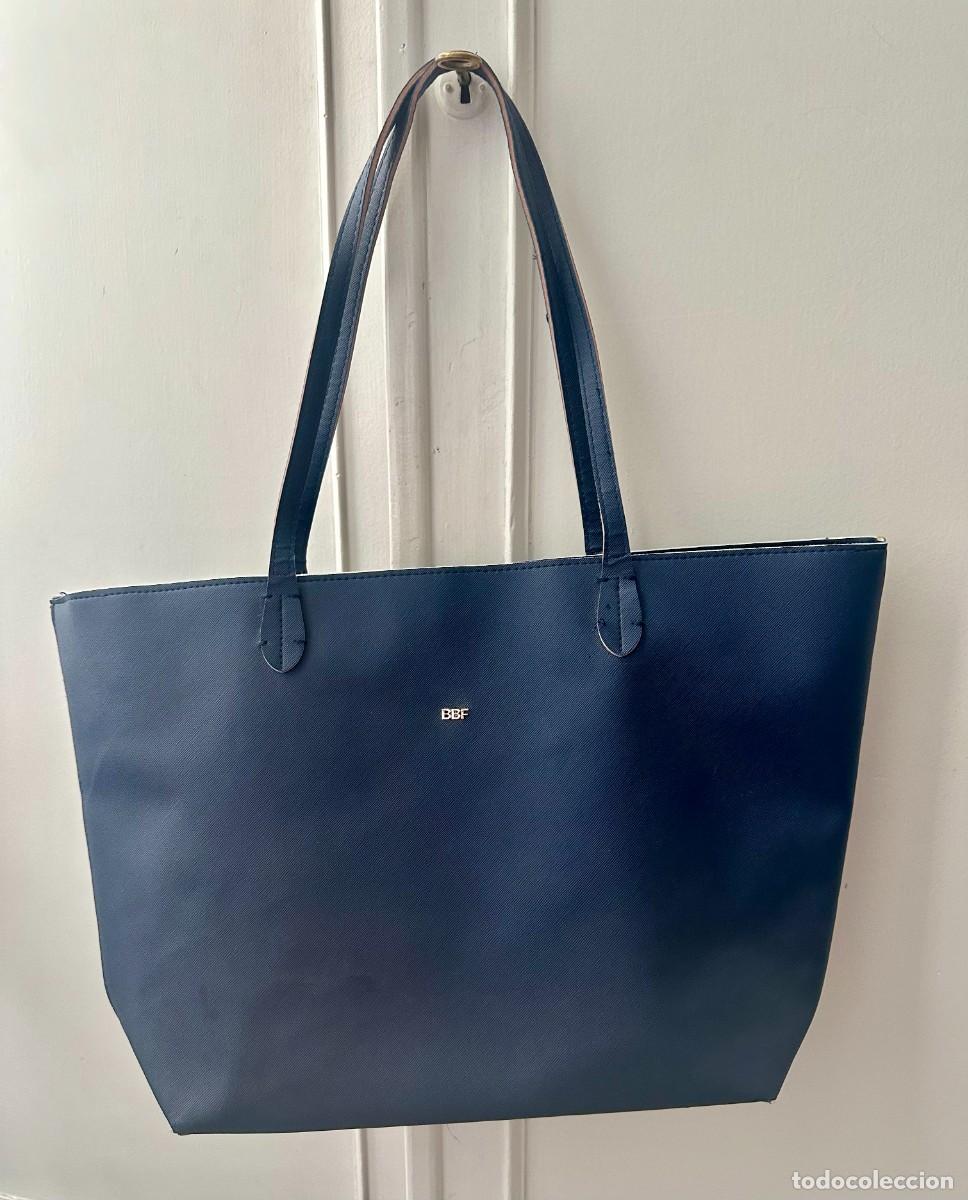Vintage: Bolso maxi azul marino