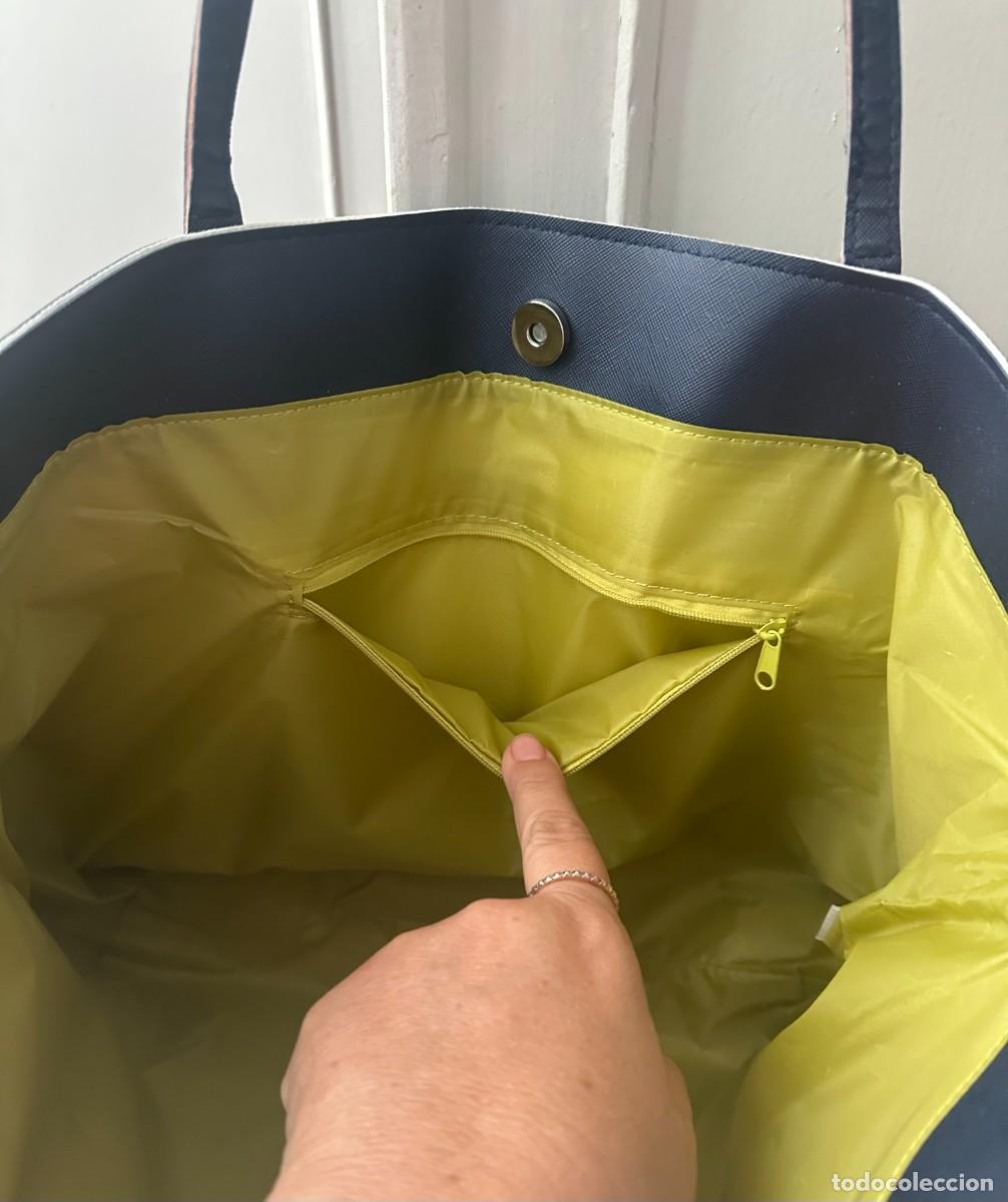 Vintage: Bolso maxi azul marino - Foto 3