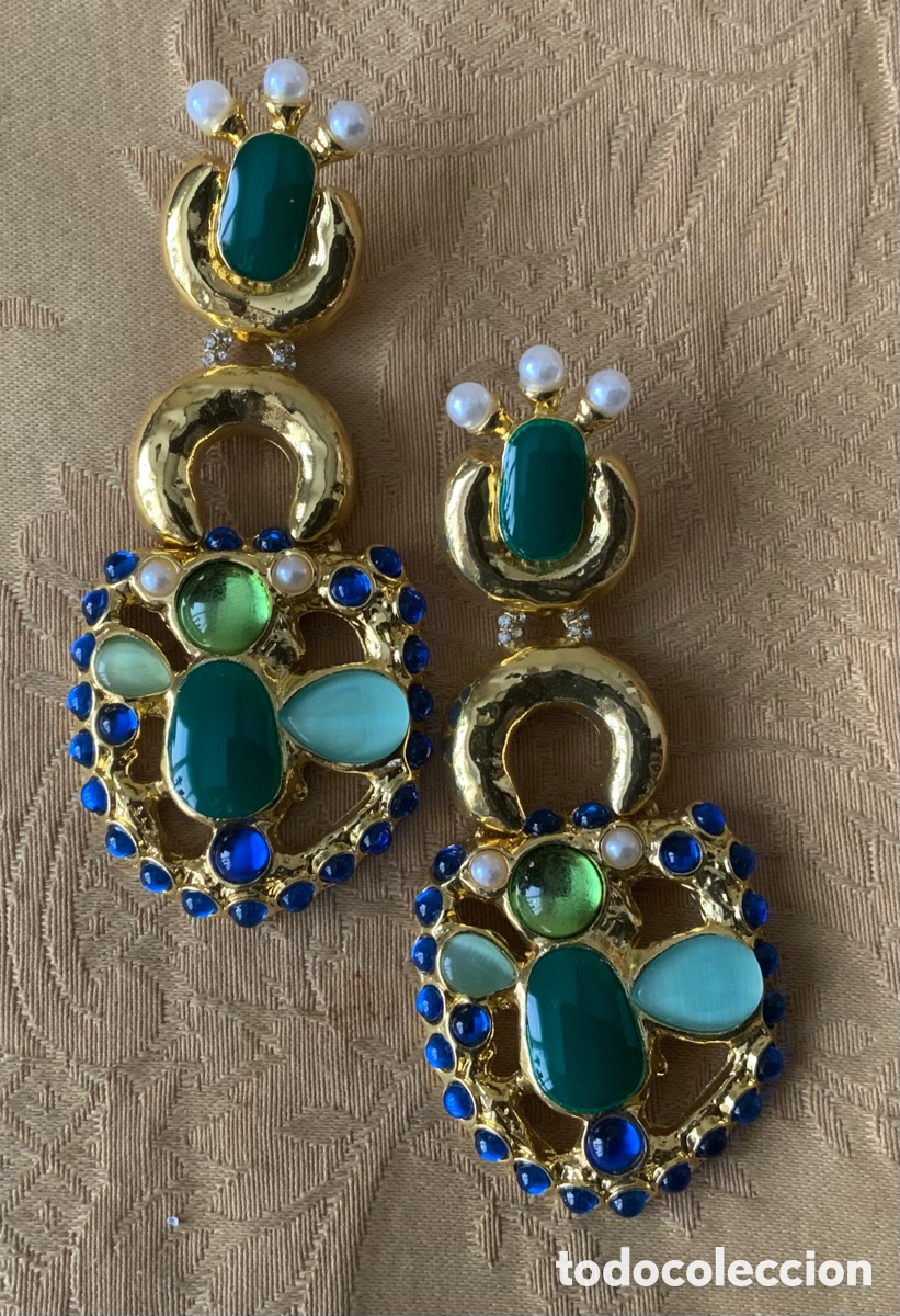 Vintage: PENDIENTES XL 9,5 CM LARGO - Foto 3