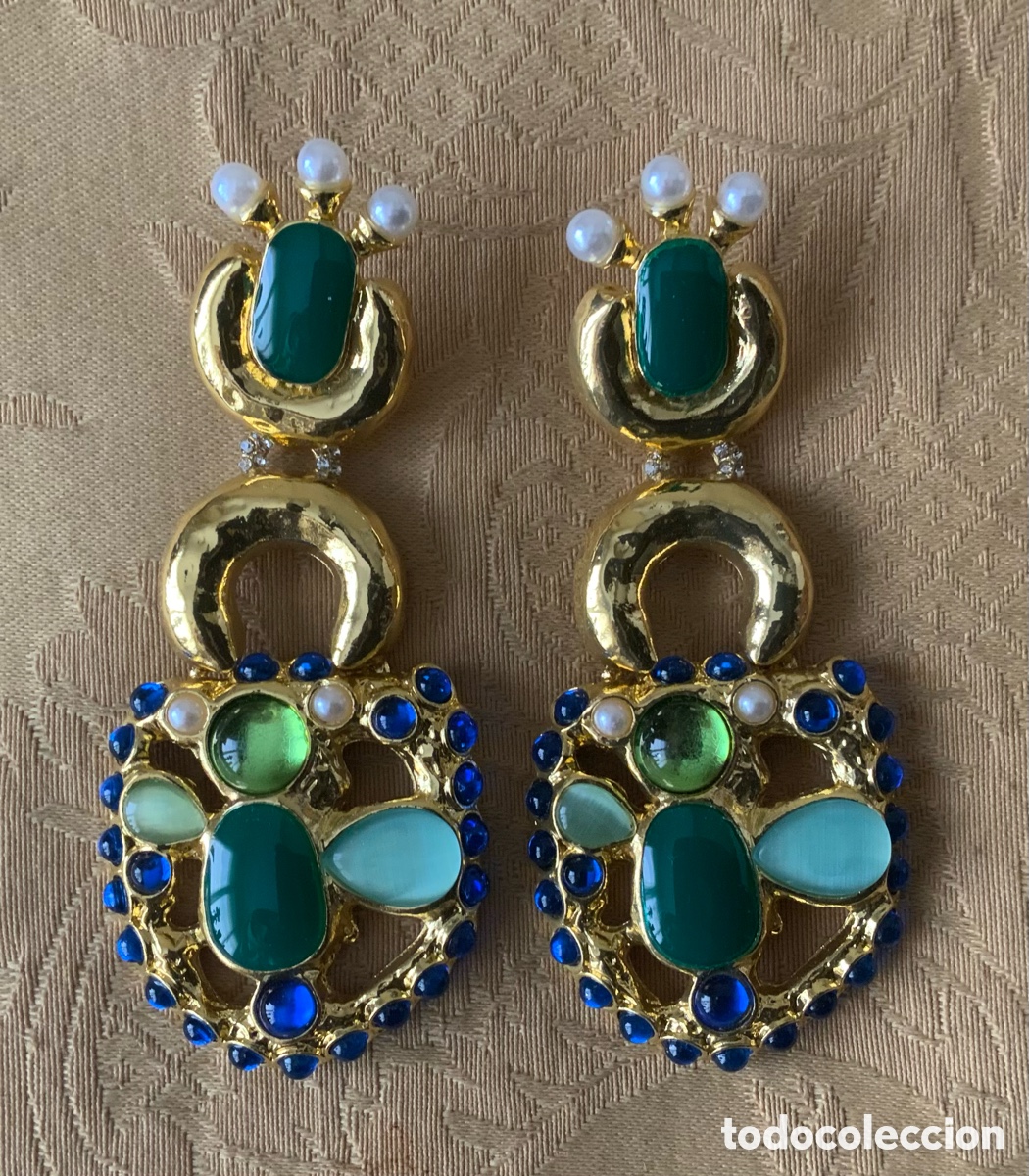 Vintage: PENDIENTES XL 9,5 CM LARGO - Foto 5