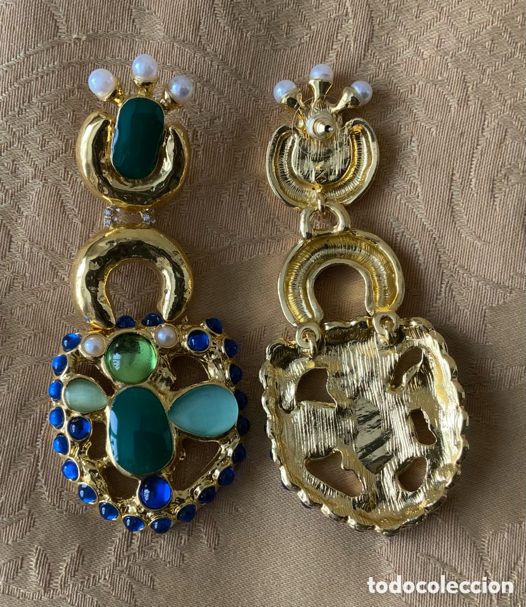 Vintage: PENDIENTES XL 9,5 CM LARGO - Foto 6