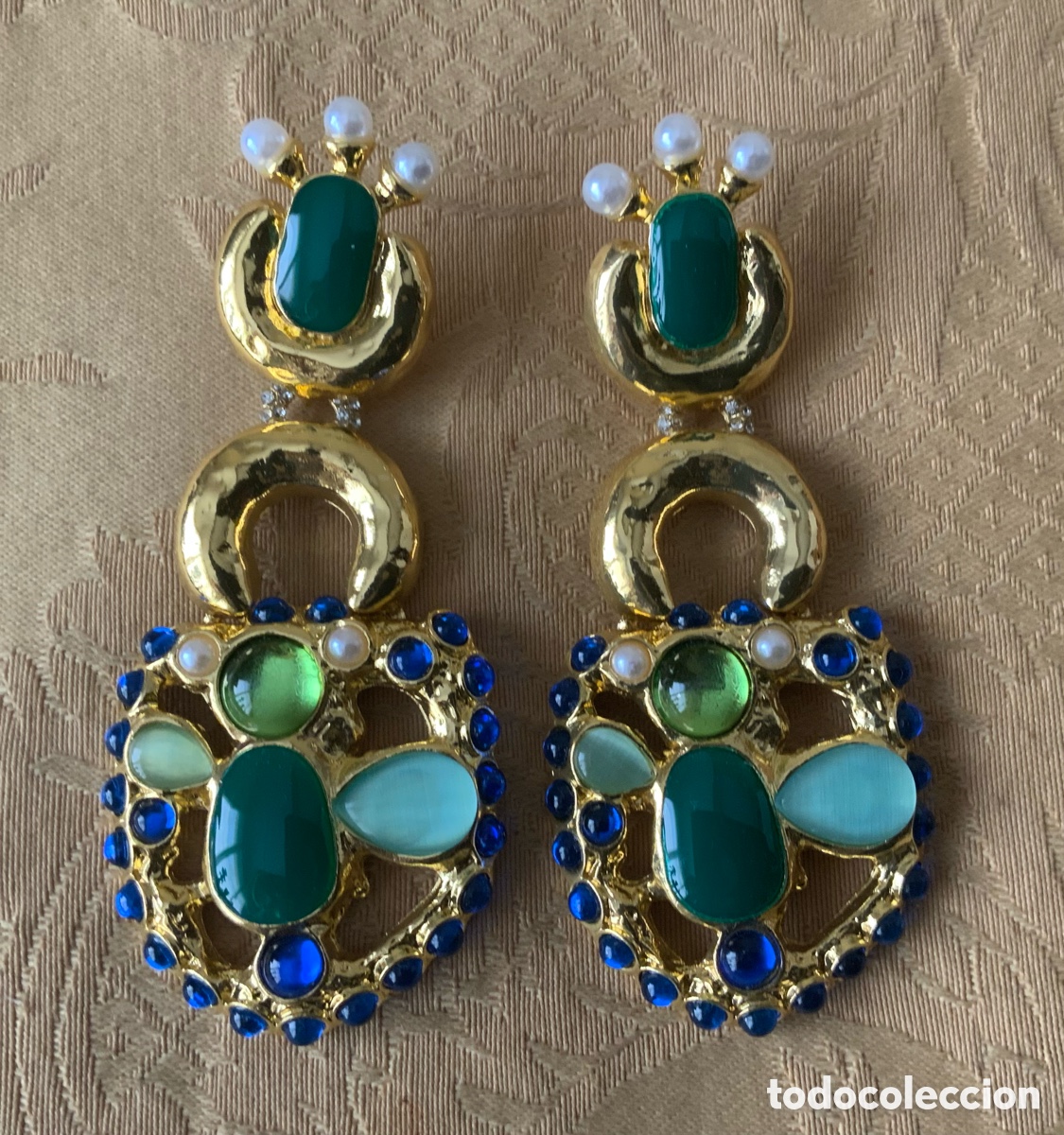 Vintage: PENDIENTES XL 9,5 CM LARGO