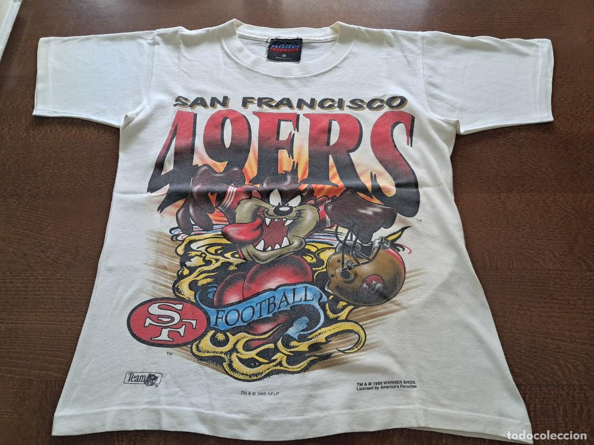 Vintage: CAMISETA TAZMANIAN SAN FRANCISCO 49ERS - WARNER BROS & NFL OFICIAL - EEUU 1995