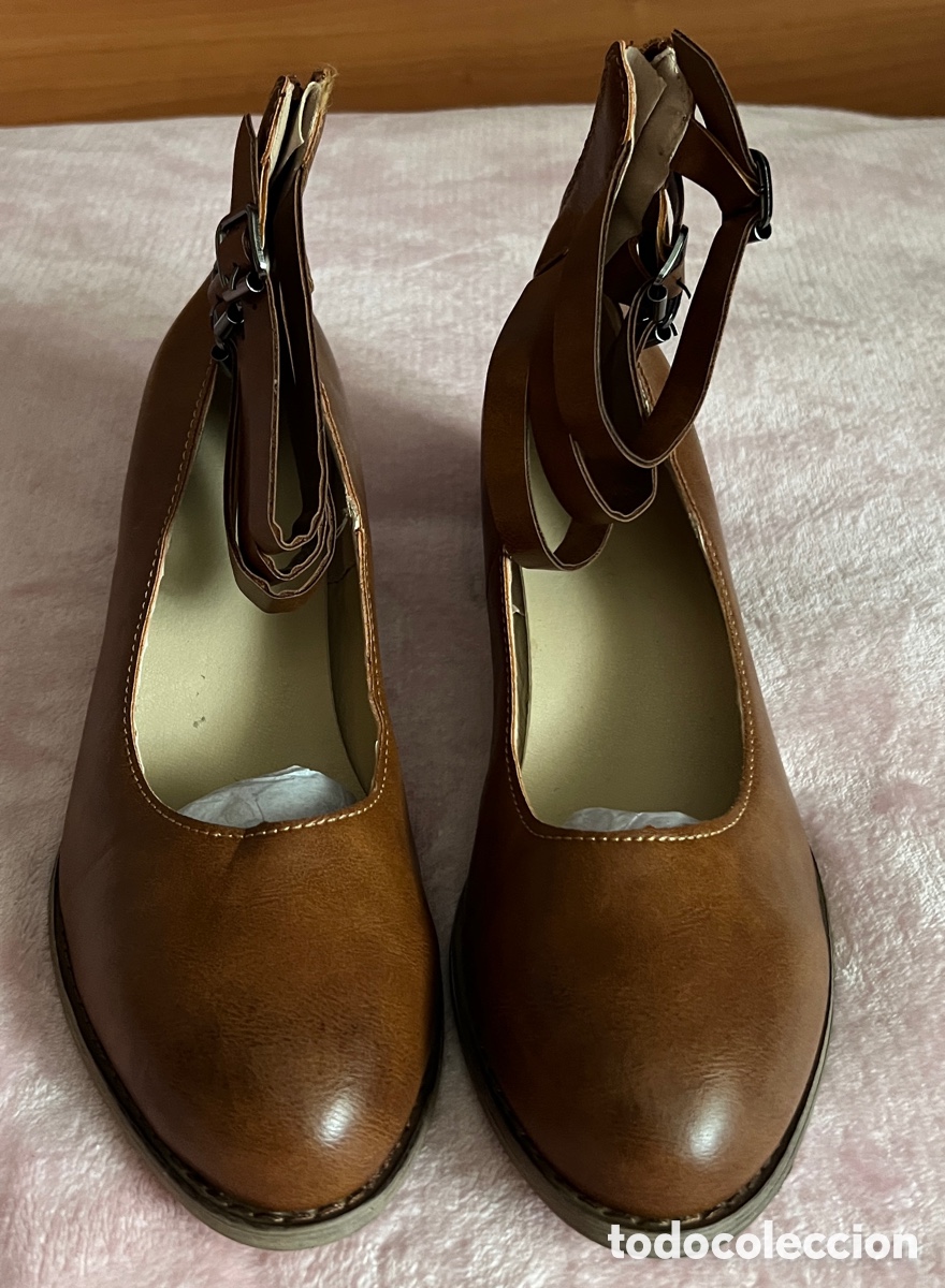 Vintage: Zapato bot&iacute;n con tiras T/41 nuevos